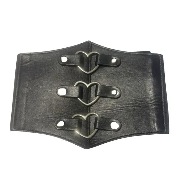 Hot Topic Size 2X 3X Alt Goth Punk Emo Heart Hardware Underbust Corset Belt - Picture 3 of 5